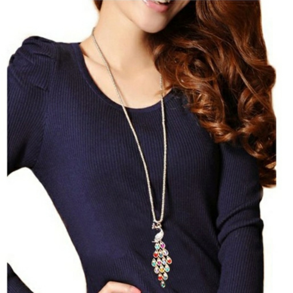 PEACOCK Jeweled Necklace